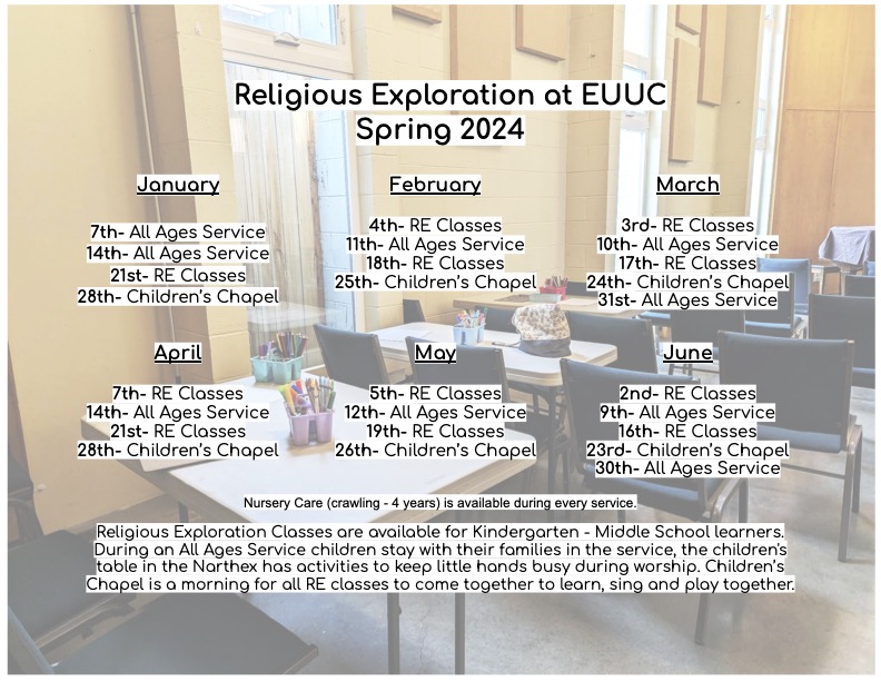 Spring 2024 EUUC RE schedule